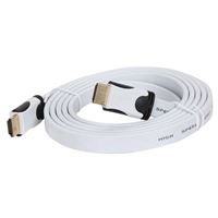  HDMI Male to HDMI Male Flat Video Cable 6 ft. - White