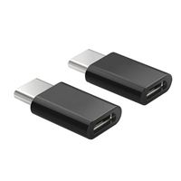 Kanex USB Type-C Male to Micro-USB Female Adapter (2 Pack) - Black