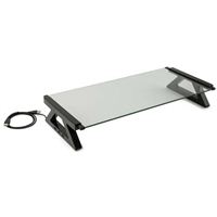 Mount-It! Slim Glass Stand for Monitors & Laptops w/ 3 USB Ports