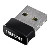 Trendnet TEW-808UBM Micro AC1200 Wireless USB Adapter, MU-MIMO, Dual Band Support 2.4GHz/5GHz, Supports Windows/Mac - Black