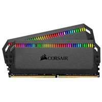 Corsair Dominator Platinum RGB 32GB (2 x 16GB) DDR4-3200 PC4-25600 CL16 Dual-Channel Desktop Memory Kit CMT32GX4M2C3200 - Black