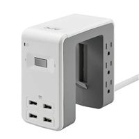 APC PE6U4W SurgeArrest Essential Multi-Use 1080 Joules 6-Outlet Surge Protector w/ 4 x USB  - White