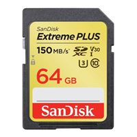 SanDisk 64GB Extreme Plus SDXC Class 10 / U3 / V30 Flash Memory Card