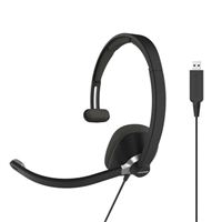 Koss CS295-USB Wired Headset w/ Flexible Boom Microphone - Black