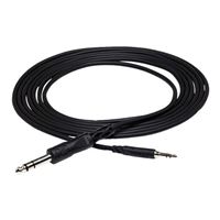 Hosa Technology 1/4&quot; TS Male to 3.5mm TRS Male Stereo Audio Cable 10 ft. - Black