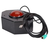 Baolian Red Trackball with USB Kit - Works With Raspberry Pi, Windows, Linux PCs, Macs, and More