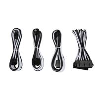 Micro Connectors Premium Sleeved PSU Cable Extension Kit - Black/ White