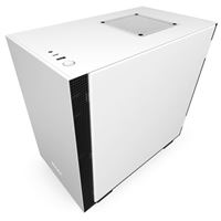 NZXT H210i Tempered Glass Mini-ITX Mini-Tower Computer Case - White/Black
