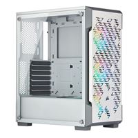 Corsair iCUE 220T Tempered Glass RGB ATX Mid-Tower Computer Case - White