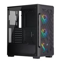 Corsair iCUE 220T Tempered Glass RGB ATX Mid-Tower Computer Case - Black