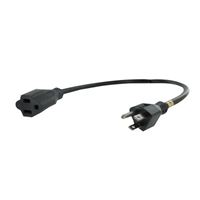 Inland Power Extension Cord 10 in. - Black