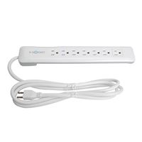 Inland 6 Outlet Surge Protector 540 Joules w/ 6 ft. Cord - White