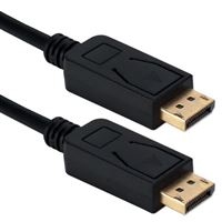 QVS DisplayPort Male to DisplayPort Male 8K UltraHD Video Cable w/ Latches 6 ft. - Black