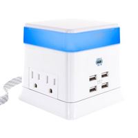 CyberPower Systems 400J 4-Outlet Power Station w/ 4 x USB Type-A Ports and 1 x USB Type-C PD Port - White