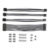 Inland PSU Sleeved Cable Extension Kit - Black/ White