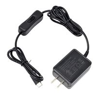 Micro Connectors USB-C 5V/3A UL Listed Power Adapter with on/off Switch for Raspberry Pi 4