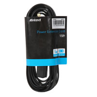  3-Outlet 2-Prong Power Extension Cord 15 ft. - Black