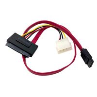 Micro Connectors SATA Data Combo Cable with LP4 Adapter