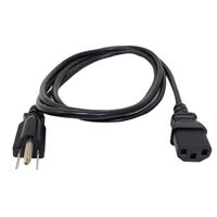 Micro Connectors NEMA 5-15P Male to IEC-60320-C13 Female Computer Power Cord 10 ft. - Black