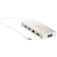 j5create JCD376 USB 3.1 (Gen 1 Type-C) Mini Dock - Gold