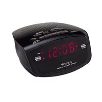 Westclox Dual Alarm AM/FM Clock Radio with 0.6&quot; Red LED Display