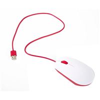 Raspberry Pi Official Raspberry Pi Optical USB Mouse - Red/White