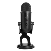 Blue Yeti USB Microphone for Recording & Streaming, 3 Condenser Capsules, Adjustable Stand, Plug & Play - Black