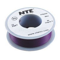 NTE Electronics Hook Up Wire 22 SLD Violet