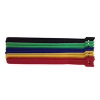 NTE Electronics Hook and Loop Cable Ties 10 in. Multi Color - 10 pack