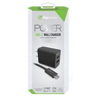 Digipower Dual port USB-A + USB-C Wall Charger w/ USB-C to USB-C Cable