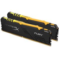 HyperX FURY RGB 16GB (2 x 8GB) DDR4-3200 PC4-25600 CL16 Dual Channel Desktop Memory Kit HX432C16FB3AK21 - Black