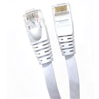 Micro Connectors 75 Ft. CAT 6 Snagless Flat Ethernet Cable - White