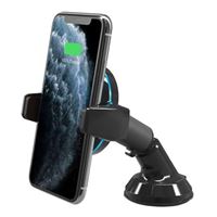 Scosche Industries MagicGrip Double-Pivot Qi Wireless Charging Window/Dash Grip Clip Phone Mount
