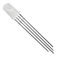 NTE Electronics 5mm 4 Pin LED RGB Common Cathode Diffused Lens - 10 Pack