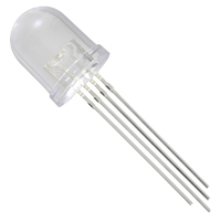 NTE Electronics RGB LED 10mm 4-Pin Common Anode Clear Lens - 10 Pack