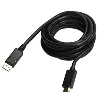 Inland DisplayPort 1.2 Male to HDMI Male Video Adapter Cable 12 ft. - Black