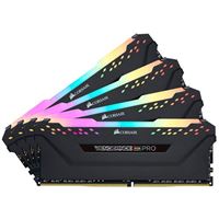 Corsair Vengeance RGB Pro 64GB (4 x 16GB) DDR4-3600 PC4-28800 CL18 Quad Channel Desktop Memory Kit - Black
