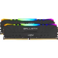 Crucial Ballistix Gaming RGB 16GB (2 x 8GB) DDR4-3200 PC4-25600 CL16 Dual Channel Desktop Memory Kit BL2K8G32C16U4BL - Black