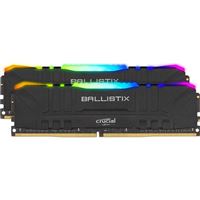 Crucial Ballistix Gaming RGB 64GB (2 x 32GB) DDR4-3200 PC4-25600 CL16 Dual Channel Desktop Memory Kit BL2K32G32C16U4BL - Black