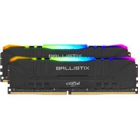 Crucial Ballistix Gaming RGB 32GB (2 x 16GB) DDR4-3600 PC4-28800 CL16 Dual Channel Desktop Memory Kit BL2K16G36C16U4BL - Black