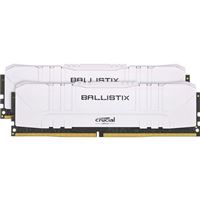 Crucial Ballistix Gaming 16GB (2 x 8GB) DDR4-3200 PC4-25600 CL16 Dual Channel Desktop Memory Kit BL2K8G32C16U4W - White