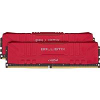 Crucial Ballistix Gaming 32GB (2 x 16GB) DDR4-3200 PC4-25600 CL16 Dual Channel Desktop Memory Kit BL2K16G32C16U4R - Red