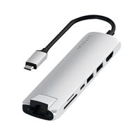 Satechi USB Type-C Slim Multiport with Ethernet Adapter - Silver