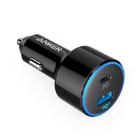 Anker PowerDrive PD 2 Car Charger 1 x 18W USB-C Power Delivery Port, and 1 x Power IQ USB-A Port