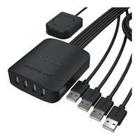 Sabrent USB 2.0 Sharing Switch up to 4 Computers and Peripherals LED Device Indicators