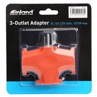 Inland 3 Outlet Adapter - Orange