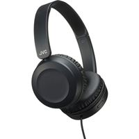 JVC Powerful Sound On Ear Passive Noise Isolating Wired Headphones - Black