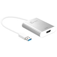 j5create JUA354 USB 3.1 (Gen 1 Type-A) Male to 4K HDMI 2.0 Female Video Adapter w/ HDMI to DVI-I Dual Link Adapter