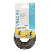 Velcro 90924 One Wrap 8 x 0.5 Inch Reusable Ties - 50 Pack
