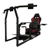GTR Simulator GTA-Pro Model Racing Simulator Black Frame with Black/ Red Seat